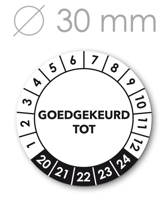 Goedgekeurd tot 5 jaargangen 30 mm ZWART